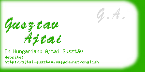 gusztav ajtai business card