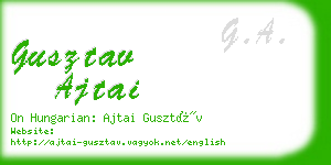 gusztav ajtai business card
